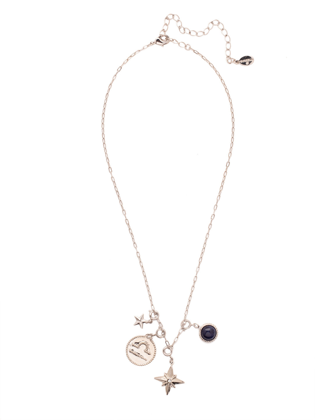 Libra Pendant Necklace - 4NEU91RHIND - <p>Let everyone know your sign! The Libra Pendant necklace has a beautiful medallion charm with your astological symbol on it. The pendant hangs from a simple yet modern link chain. From Sorrelli's Industrial collection in our Palladium Silver-tone finish.</p>