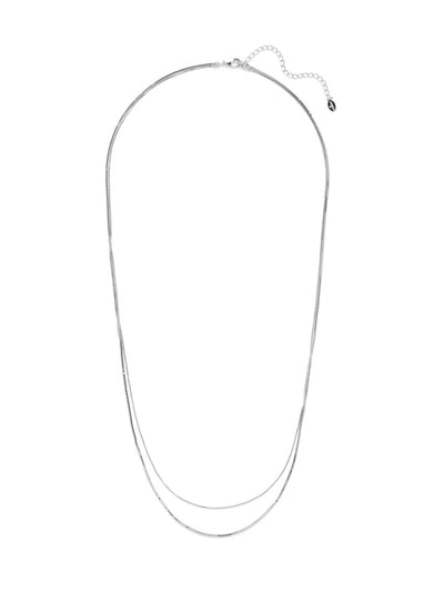 Alexandra Layered Necklace - 4NEV11PDMTL - <p>Two delicate chains lay together to create an effortless layered look with the Alexandra Layered Necklace From Sorrelli's Bare Metallic collection in our Palladium finish.</p>
