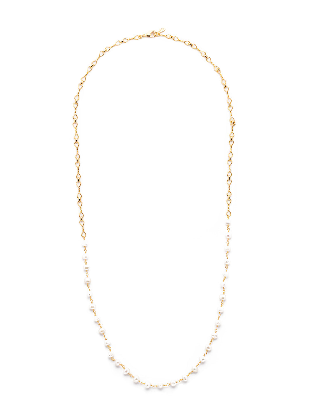 Alison Long Necklace - 4NEV12BGMDP - <p>Wear long or wrap in layers; the Alison Long Necklace is a versatile must-have piece. A string of freshwater pearls blend beautifully between the metal chain links. From Sorrelli's Modern Pearl collection in our Bright Gold-tone finish.</p>