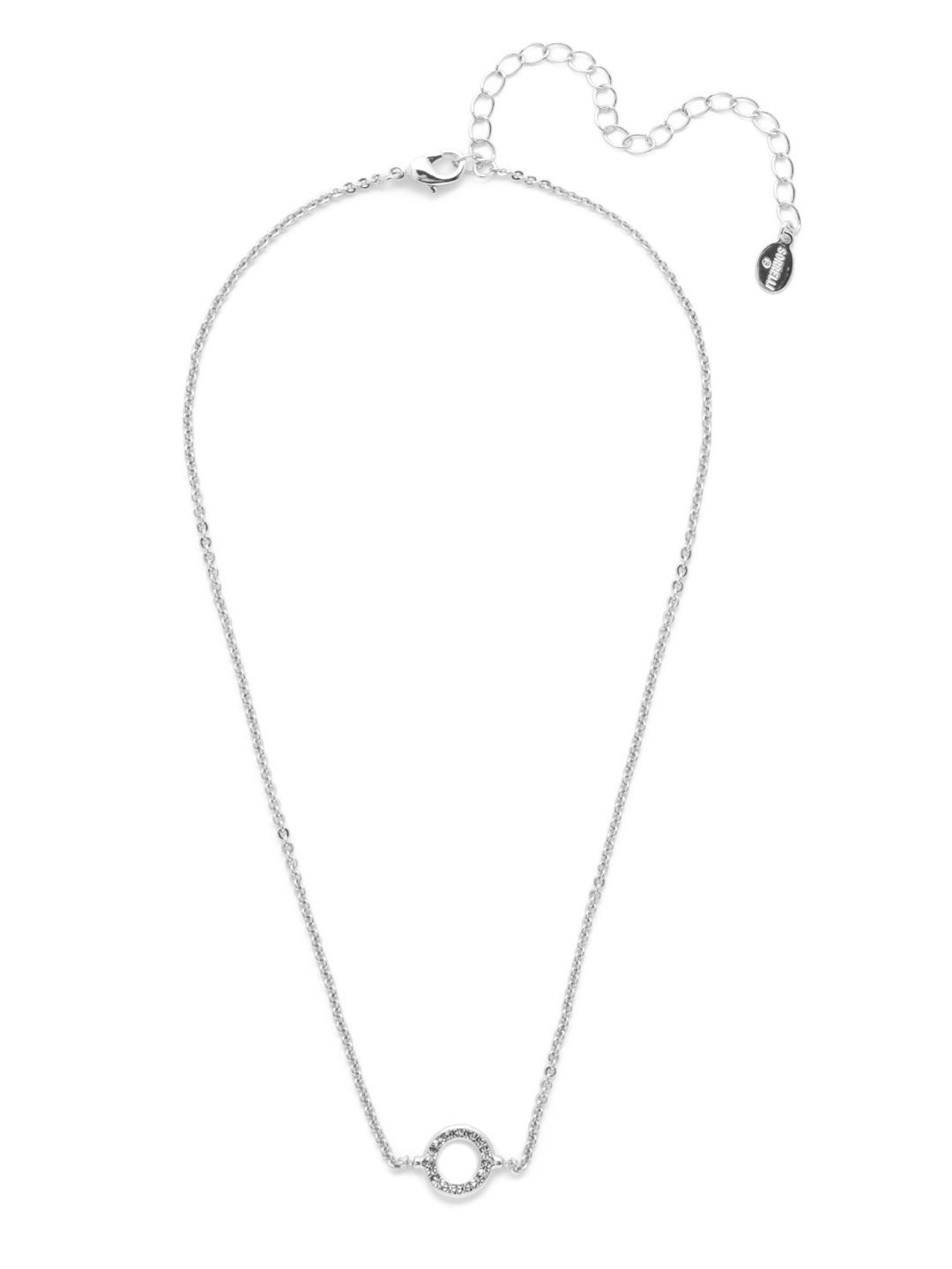 Brianna Pendant Necklace - 4NEV7PDCRY - <p>The Briana Pendant Necklace spotlights a ring of crystals on an adjustable chain. From Sorrelli's Crystal collection in our Palladium finish.</p>