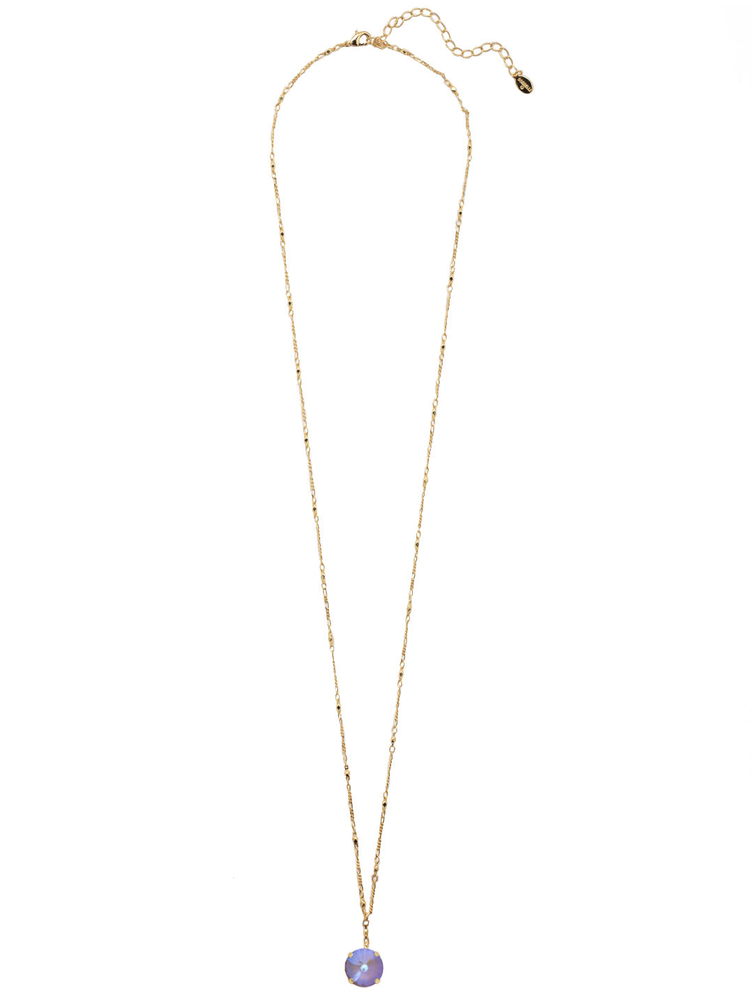 Nadine Long Pendant Necklace - 4NEZ16BGCAO - <p>The Nadine Long Pendant Necklace features a single round cut crystal at the base of an adjustable long chain, secured with a lobster claw clasp. From Sorrelli's Cappucino collection in our Bright Gold-tone finish.</p>