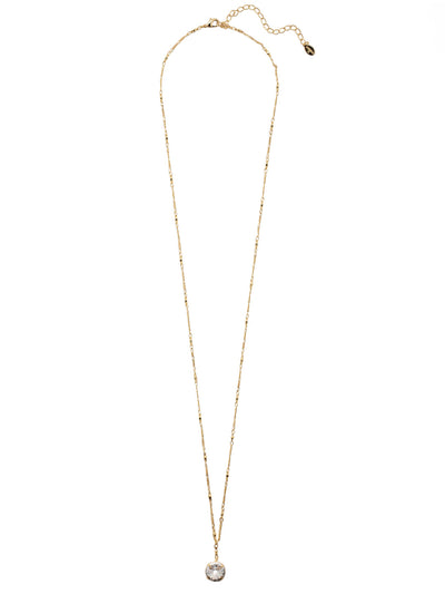 Nadine Long Pendant Necklace - 4NEZ16BGCRY - <p>The Nadine Long Pendant Necklace features a single round cut crystal at the base of an adjustable long chain, secured with a lobster claw clasp. From Sorrelli's Crystal collection in our Bright Gold-tone finish.</p>