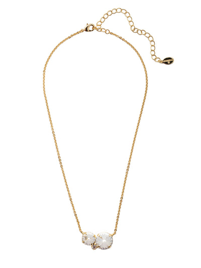 Nadine Trio Pendant Necklace - 4NEZ17BGCRY - <p>At the front of a delicate adjustable chain is a cluster of three round cut crystals of varying sizes. The Nadine Trio Pendant Necklace secures at the back by a lobster claw clasp, and creates a stunning pop of sparkle on the neckline. From Sorrelli's Crystal collection in our Bright Gold-tone finish.</p>