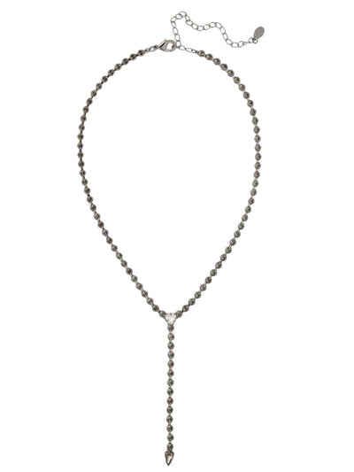 Lena Lariat Long Necklace - 4NFC14GMBD - <p>The Lena Lariat Long Necklace is a gorgeous statement piece. A lariat style adjustable chain is studded with crystals, and secured with a lobster claw clasp. From Sorrelli's Black Diamond collection in our Gun Metal finish.</p>
