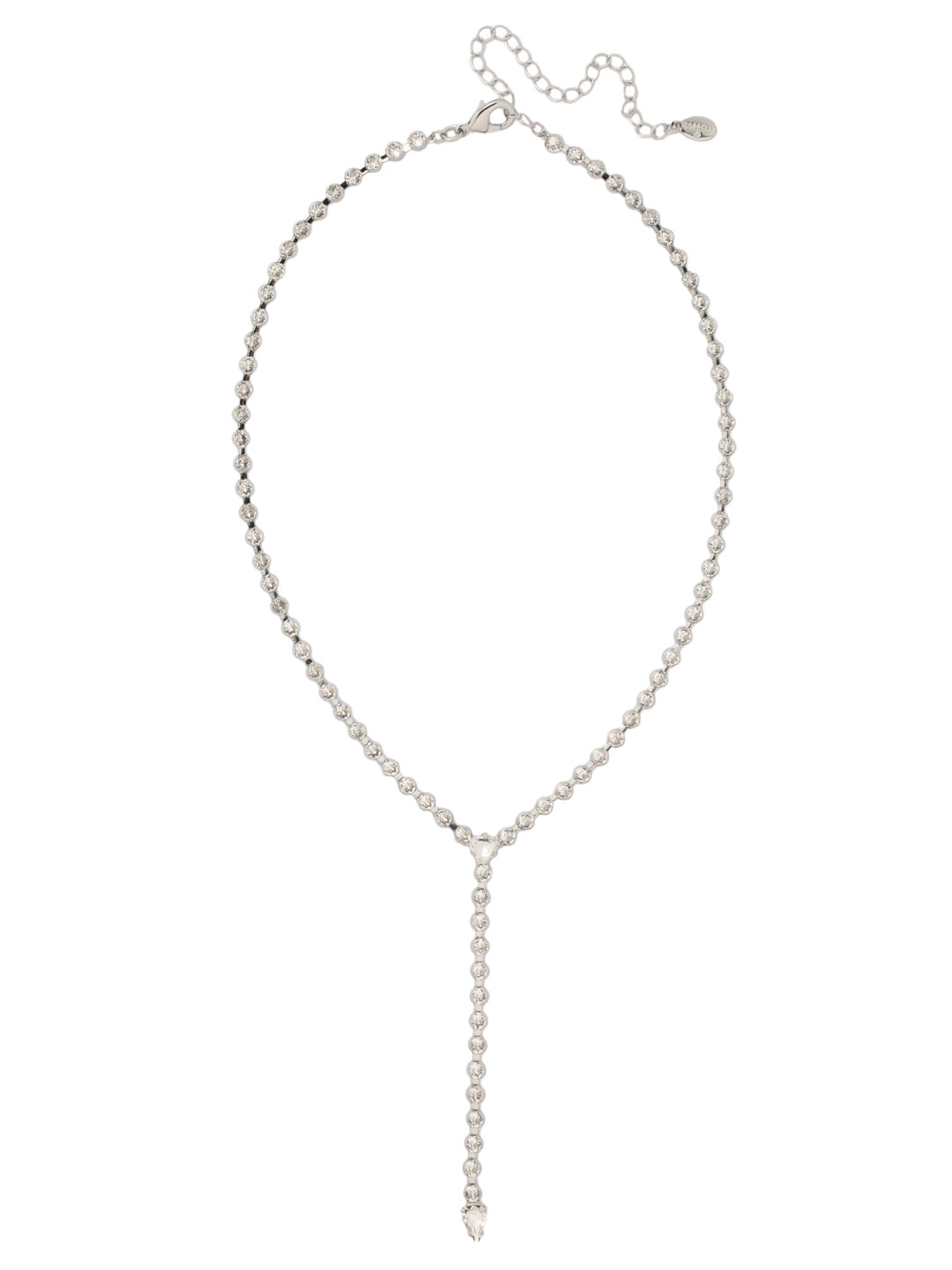 Lena Lariat Long Necklace - 4NFC14PDCRY - <p>The Lena Lariat Long Necklace is a gorgeous statement piece. A lariat style adjustable chain is studded with crystals, and secured with a lobster claw clasp. From Sorrelli's Crystal collection in our Palladium finish.</p>