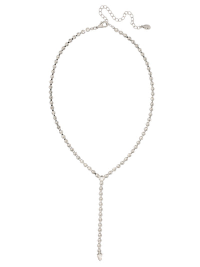 Lena Lariat Long Necklace - 4NFC14PDCRY - <p>The Lena Lariat Long Necklace is a gorgeous statement piece. A lariat style adjustable chain is studded with crystals, and secured with a lobster claw clasp. From Sorrelli's Crystal collection in our Palladium finish.</p>