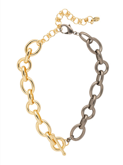 Jeanette Statement Necklace - 4NFC5MXMTL - <p>The Jeanette Statement Necklace features chunky chain links and a trendy toggle at the front. Adjustable and secured with a lobster claw clasp, The Jeanette Statement Necklace pairs perfectly with the matching Jeanette Bracelet. From Sorrelli's Bare Metallic collection in our Mixed Metal finish.</p>