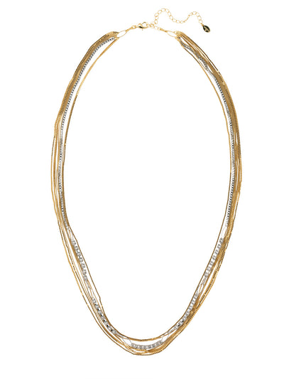 Lottie Long Necklace - 4NFC9MXMTL - Make a statement with The Lottie Long Necklace. An assortment of chain styles. From Sorrelli's Bare Metallic collection in our Mixed Metal finish.