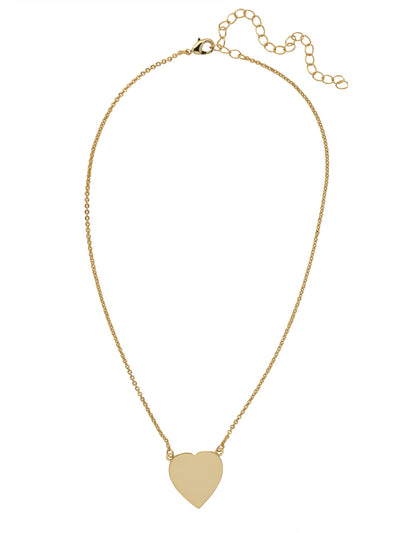 Heart Silhouette Pendant Necklace - 4NFF101BGMTL - <p>The Heart Silhouette Pendant Necklace features a metal silhouette of a heart on an adjustable, simple chain, secured with a lobster claw clasp. From Sorrelli's Bare Metallic collection in our Bright Gold-tone finish.</p>