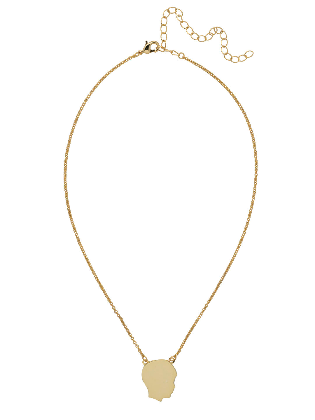 Boy Silhouette Pendant Necklace - 4NFF102BGMTL - <p>The Boy Silhouette Pendant Necklace features a metal silhouette of a boy on an adjustable, simple chain, secured with a lobster claw clasp. From Sorrelli's Bare Metallic collection in our Bright Gold-tone finish.</p>
