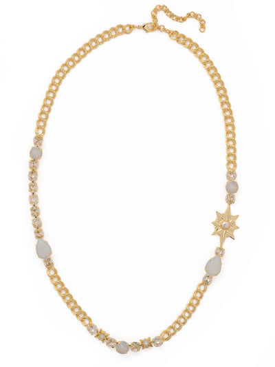 Stevie Long Necklace - 4NFF44BGMDP - <p>The Stevie Long Necklace features a mix of semi-precious stones, crystals, and metal stars on a chunky adjustable chain, secured with a lobster claw clasp. From Sorrelli's Modern Pearl collection in our Bright Gold-tone finish.</p>