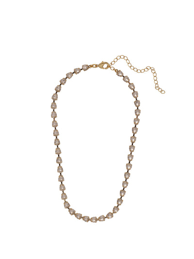 Perrie Tennis Necklace - 4NFJ17BGCRY - <p>The Perrie Tennis Necklace features a repeating line of pear cut crystals with an extension chain, secured with a lobster claw clasp. From Sorrelli's Crystal collection in our Bright Gold-tone finish.</p>