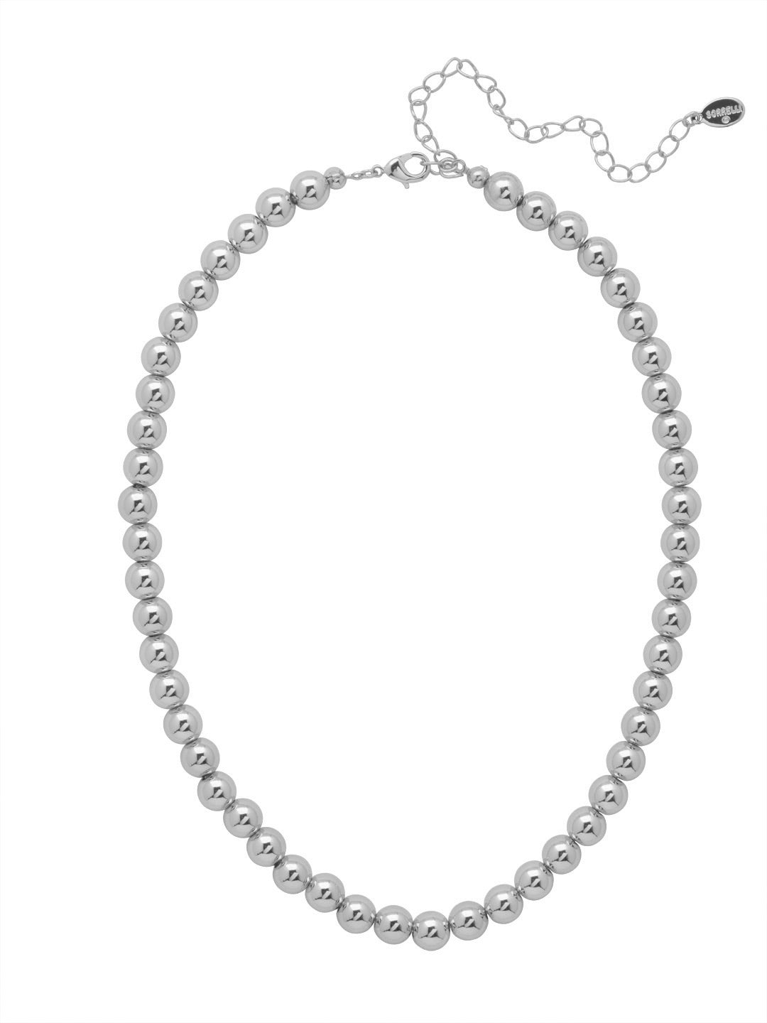 Zola Tennis Necklace - 4NFJ21PDMTL - <p>The Zola Tennis Necklace features repeating metal beads on an adjustable chain, secured with a lobster claw clasp. From Sorrelli's Bare Metallic collection in our Palladium finish.</p>