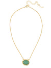 Jaded Oval Pendant Necklace