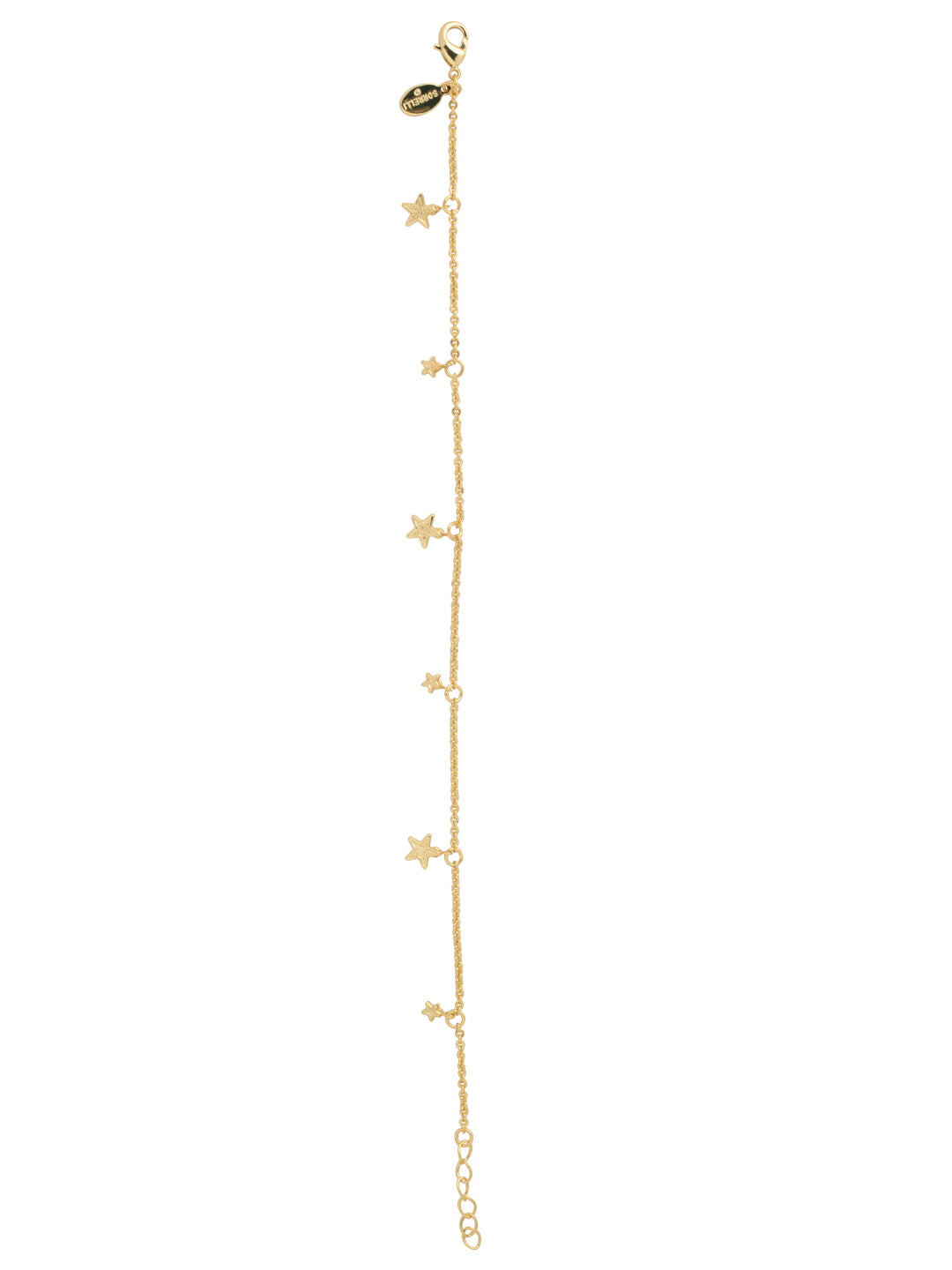 Asteria Anklet - AFM10BGMTL - <p>The Asteria Anklet features crystal-studded star charms on an adjustable chain, secured with a lobster claw clasp. From Sorrelli's Bare Metallic collection in our Bright Gold-tone finish.</p>