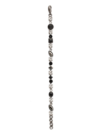 Crystal and Cabochon Tennis Bracelet - BAQ3GMMMO - <p>All over sparkle. Alternating cabochons and multi-cut crystals form this effortless and classic line bracelet. From Sorrelli's Midnight Moon collection in our Gun Metal finish.</p>