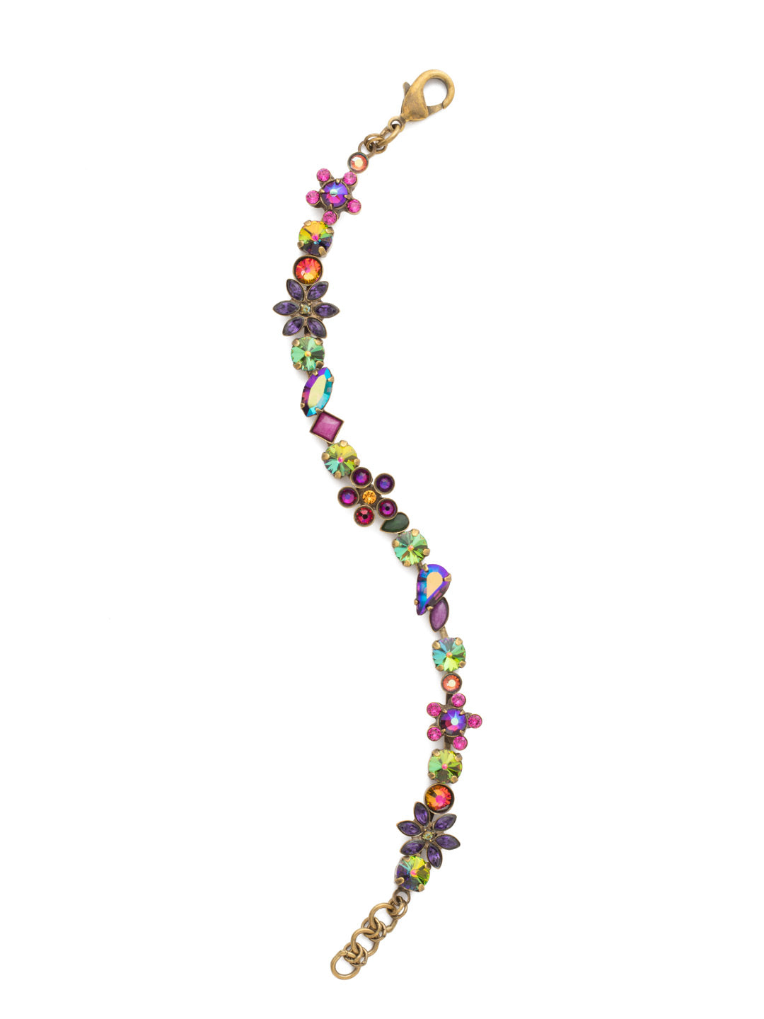 Classic Floral Crystal Bracelet Tennis Bracelet - BBL12AGVO