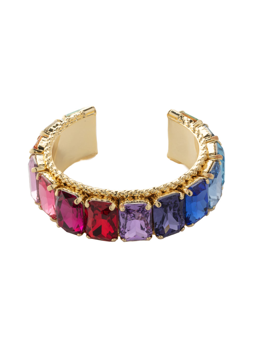 Set-In-Stone Cuff Bracelet - BCL17BGPRI - <p>Shimmering crystals create a look that is so gorgeous, you'll want to show it off all the time! Luckily, with so many ways to pair this piece, you can! Show them what you got, fashionista! From Sorrelli's Prism collection in our Bright Gold-tone finish.</p>