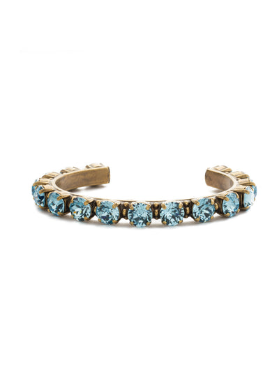 Riveting Romance Cuff Bracelet - BCL23AGAQU - <p>Truly antique-inspired, this piece can be mixed and matched in so many ways. Wear it with a vintage inspired outfit, or add a twist to a modern trend. This piece will match with everything! From Sorrelli's Aquamarine collection in our Antique Gold-tone finish.</p>