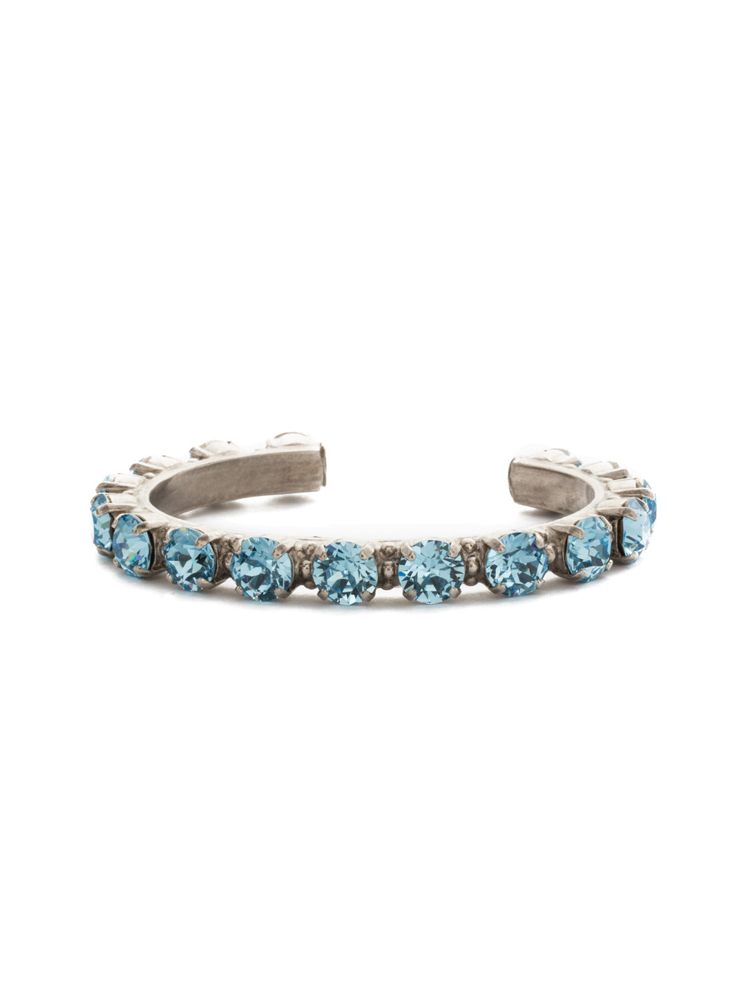 Riveting Romance Cuff Bracelet - BCL23ASAQU - <p>Truly antique-inspired, this piece can be mixed and matched in so many ways. Wear it with a vintage inspired outfit, or add a twist to a modern trend. This piece will match with everything! From Sorrelli's Aquamarine collection in our Antique Silver-tone finish.</p>