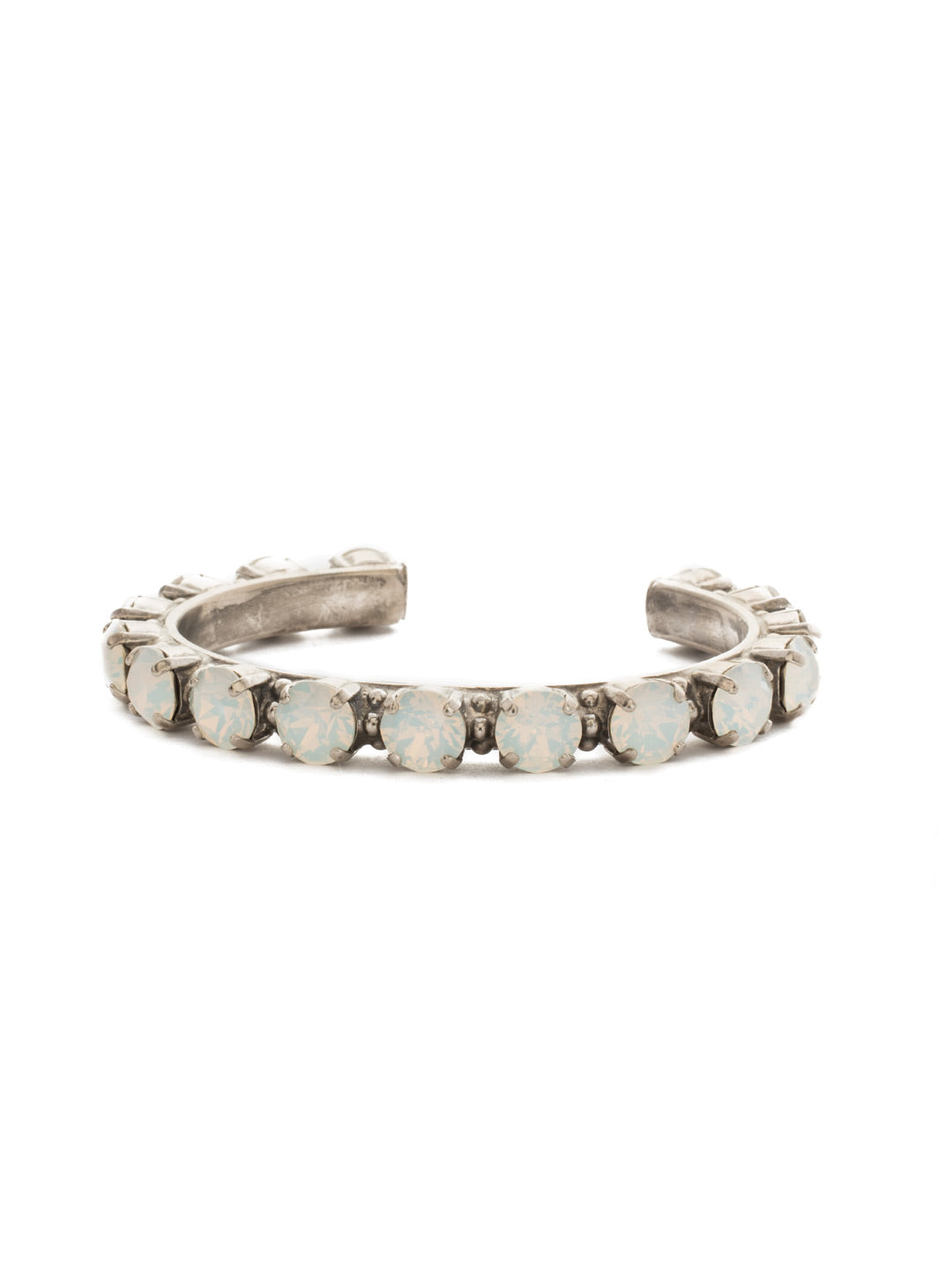 Riveting Romance Cuff Bracelet - BCL23ASWO - <p>Truly antique-inspired, this piece can be mixed and matched in so many ways. Wear it with a vintage inspired outfit, or add a twist to a modern trend. This piece will match with everything! From Sorrelli's White Opal collection in our Antique Silver-tone finish.</p>