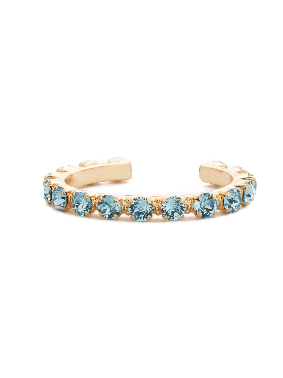 Riveting Romance Cuff Bracelet - BCL23BGAQU - <p>Truly antique-inspired, this piece can be mixed and matched in so many ways. Wear it with a vintage inspired outfit, or add a twist to a modern trend. This piece will match with everything! From Sorrelli's Aquamarine collection in our Bright Gold-tone finish.</p>