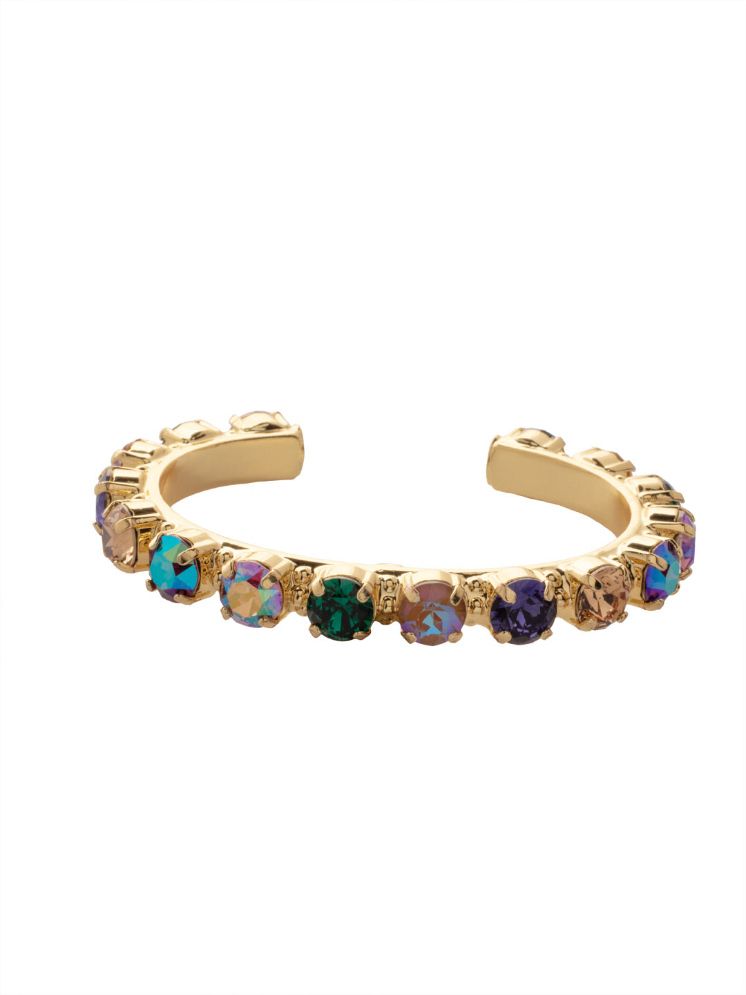 Riveting Romance Cuff Bracelet - BCL23BGMDG - <p>Truly antique-inspired, this piece can be mixed and matched in so many ways. Wear it with a vintage inspired outfit, or add a twist to a modern trend. This piece will match with everything! From Sorrelli's Mardi Gras collection in our Bright Gold-tone finish.</p>