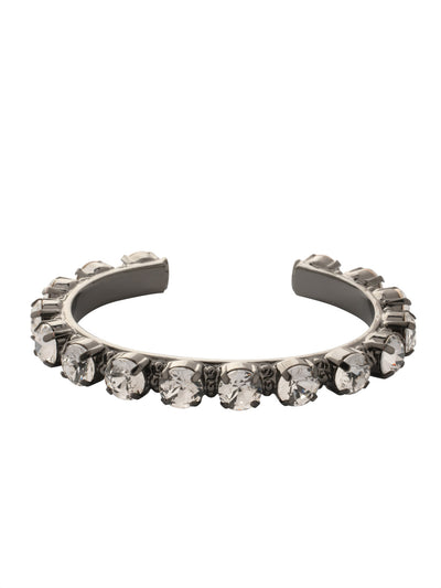 Riveting Romance Cuff Bracelet - BCL23GMCRY - <p>Truly antique-inspired, this piece can be mixed and matched in so many ways. Wear it with a vintage inspired outfit, or add a twist to a modern trend. This piece will match with everything! From Sorrelli's Crystal collection in our Gun Metal finish.</p>