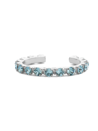 Riveting Romance Cuff Bracelet - BCL23PDAQU - <p>Truly antique-inspired, this piece can be mixed and matched in so many ways. Wear it with a vintage inspired outfit, or add a twist to a modern trend. This piece will match with everything! From Sorrelli's Aquamarine collection in our Palladium finish.</p>