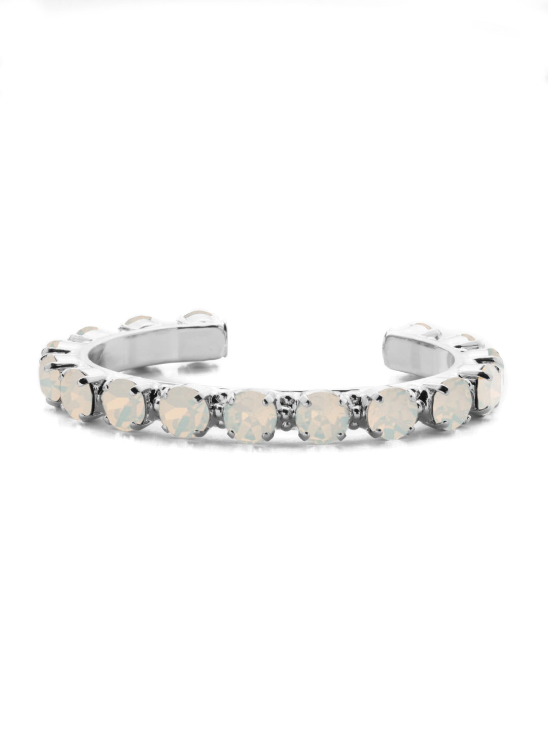 Riveting Romance Cuff Bracelet - BCL23PDWO - <p>Truly antique-inspired, this piece can be mixed and matched in so many ways. Wear it with a vintage inspired outfit, or add a twist to a modern trend. This piece will match with everything! From Sorrelli's White Opal collection in our Palladium finish.</p>