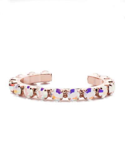 Riveting Romance Cuff Bracelet - BCL23RGCAB - <p>Truly antique-inspired, this piece can be mixed and matched in so many ways. Wear it with a vintage inspired outfit, or add a twist to a modern trend. This piece will match with everything! From Sorrelli's Crystal Aurora Borealis collection in our Rose Gold-tone finish.</p>