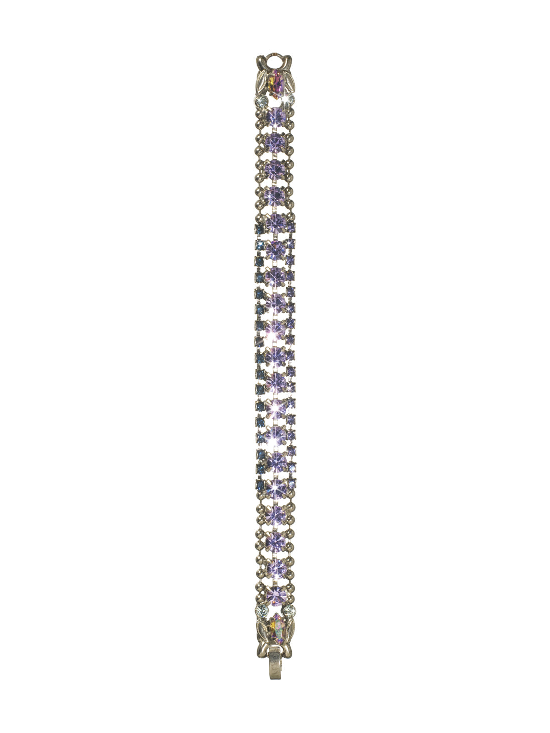 Right on Track Tennis Bracelet - BCN5ASHY - Who doesn't want a little extra dose of fabulous? Go ahead, indulge yourself! Three rows of crystals are sure to keep you sparkling and stunning no matter what your style. From Sorrelli's Hydrangea collection in our Antique Silver-tone finish.