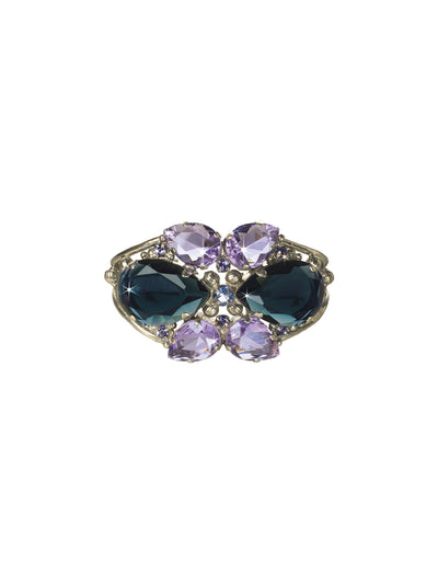 Secret Garden Cuff Bracelet - BCP1ASHY - Make a bold statement in this gorgeous cuff bracelet! The gems featured on this comfortable cuff form a floral pattern, perfect for stepping out into the sunlight. From Sorrelli's Hydrangea collection in our Antique Silver-tone finish.
