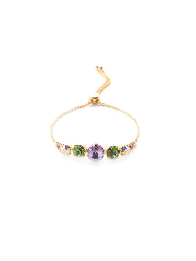 London Slider Bracelet - BCQ140BGSPR - <p>Slip on the London Slider Bracelet and adjust to your perfect fit. It's just the piece when you're looking to bling it on with some crystal sparkle. From Sorrelli's Spring Rain collection in our Bright Gold-tone finish.</p>