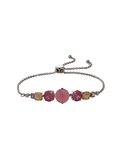 London Slider Bracelet - BCQ140PDPPN - <p>Slip on the London Slider Bracelet and adjust to your perfect fit. It's just the piece when you're looking to bling it on with some crystal sparkle. From Sorrelli's Pink Pineapple collection in our Palladium finish.</p>