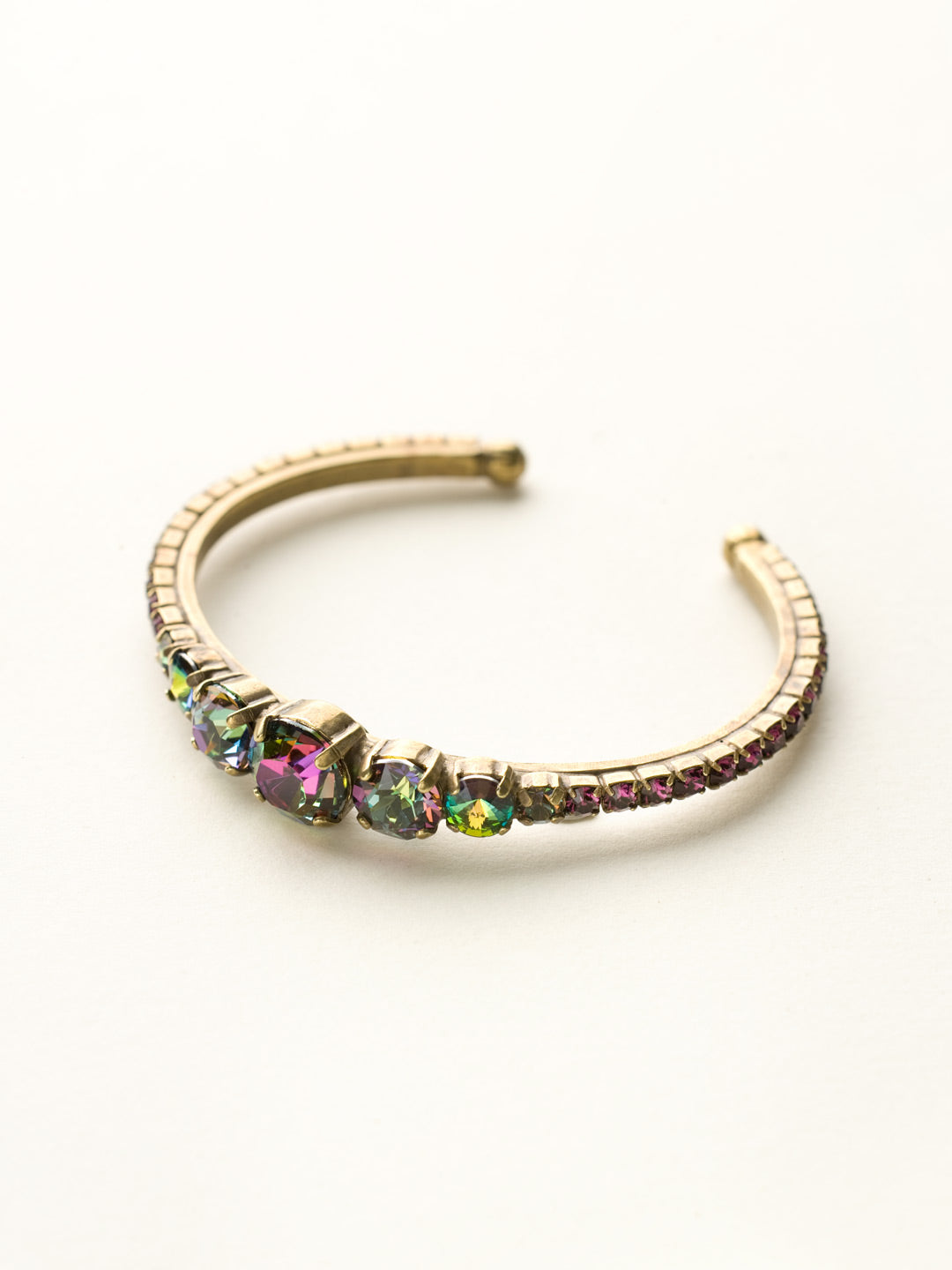 Dazzling Dotted Line Cuff Bracelet - BCQ14AGVO