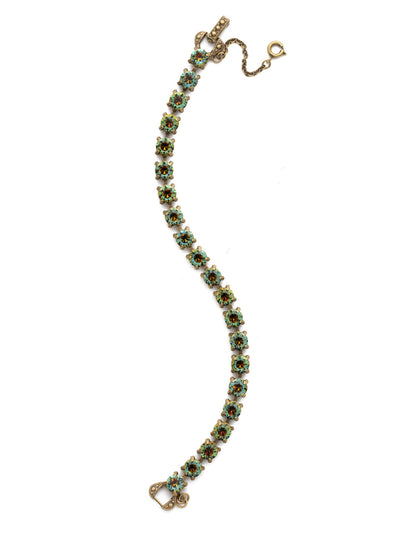 Repeating Round Tennis Bracelet - BCZ36AGVO - Understated elegance. Repeating round crystals create a delicate strand of sparkle suited for anyone's style. From Sorrelli's Volcano collection in our Antique Gold-tone finish.