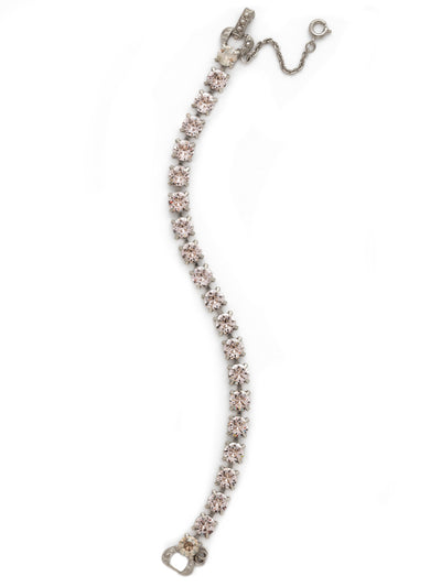 Repeating Round Tennis Bracelet - BCZ36ASSBL - Understated elegance. Repeating round crystals create a delicate strand of sparkle suited for anyone's style. From Sorrelli's Satin Blush collection in our Antique Silver-tone finish.