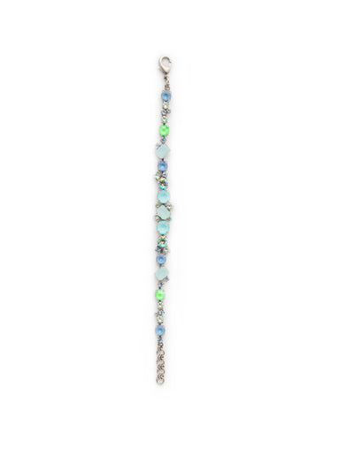 Geo Classic Tennis Bracelet - BDG46ASBWB - <p>Delicate round crystals mix with emerald cut crystals for a classic and elegant look. From Sorrelli's Bluewater Breeze collection in our Antique Silver-tone finish.</p>