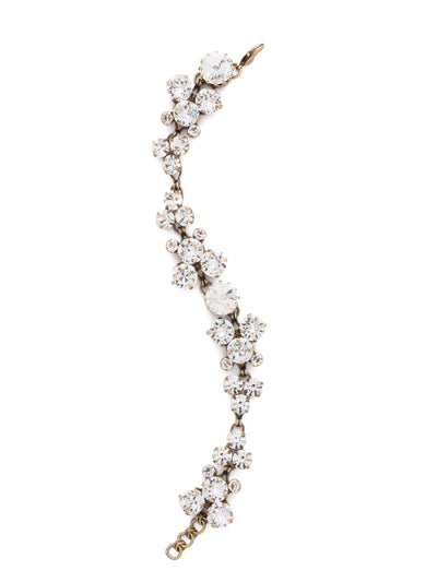 Well-Rounded Tennis Bracelet - BDH24AGCRY - <p>Our Well-Rounded Crystal Line Bracelet features an array of round crystals for all around sparkle. Crystal clusters form this exquisite bracelet for a magnificent statement. From Sorrelli's Crystal collection in our Antique Gold-tone finish.</p>
