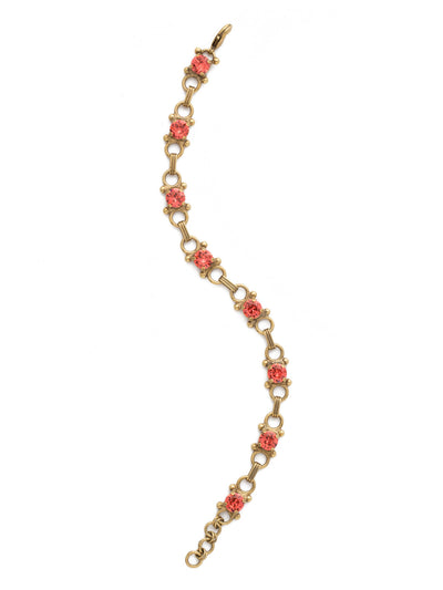 Mini Eyelet Line Bracelet - BDH5AGCRL - <p>Our mini Eyelet Line Bracelet offers a classic design with edgy elements. Add this line bracelet to any look for just enough sparkle. From Sorrelli's Coral collection in our Antique Gold-tone finish.</p>