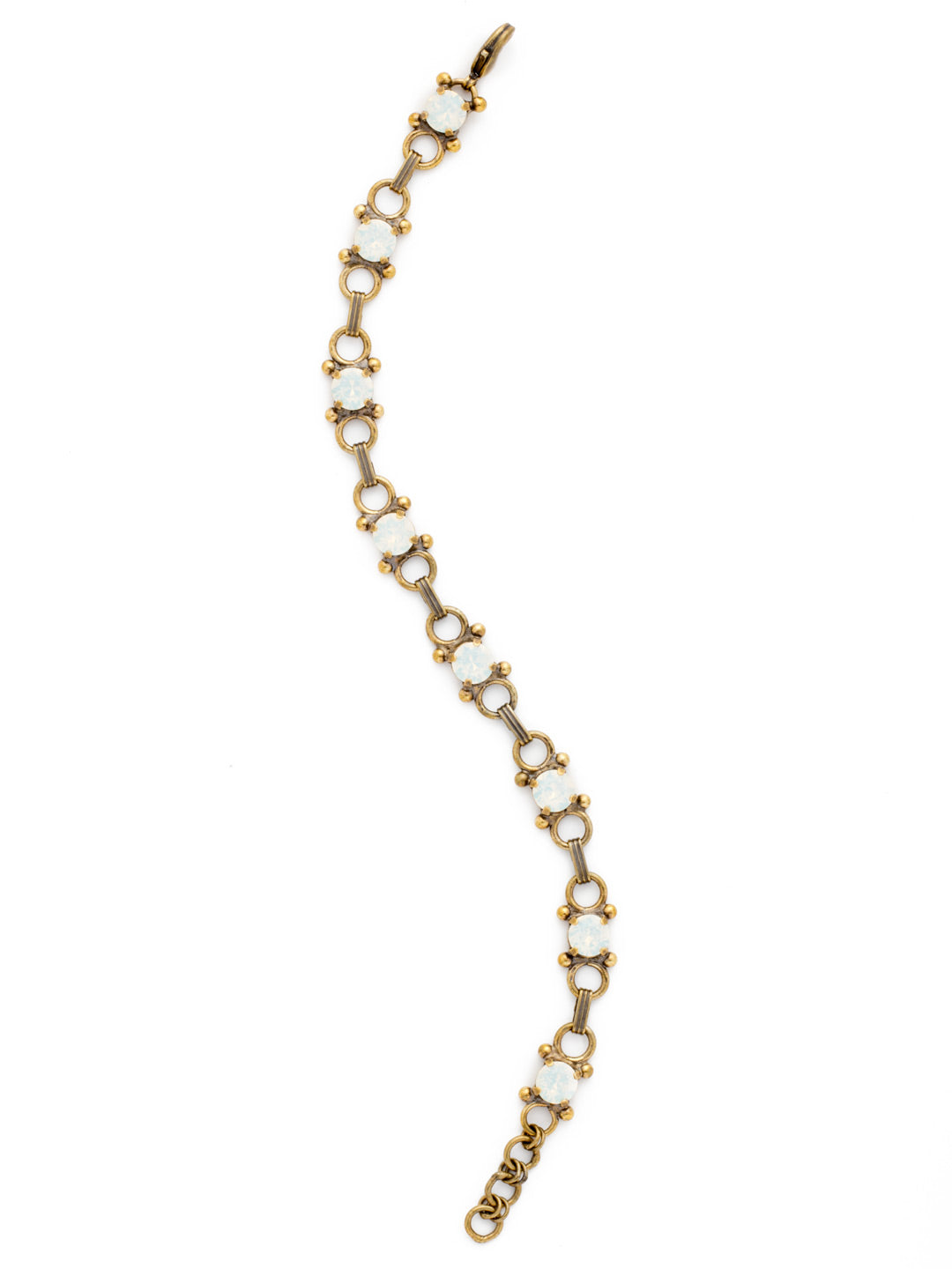 Mini Eyelet Line Bracelet - BDH5AGPLU - <p>Our mini Eyelet Line Bracelet offers a classic design with edgy elements. Add this line bracelet to any look for just enough sparkle. From Sorrelli's Pearl Luster collection in our Antique Gold-tone finish.</p>