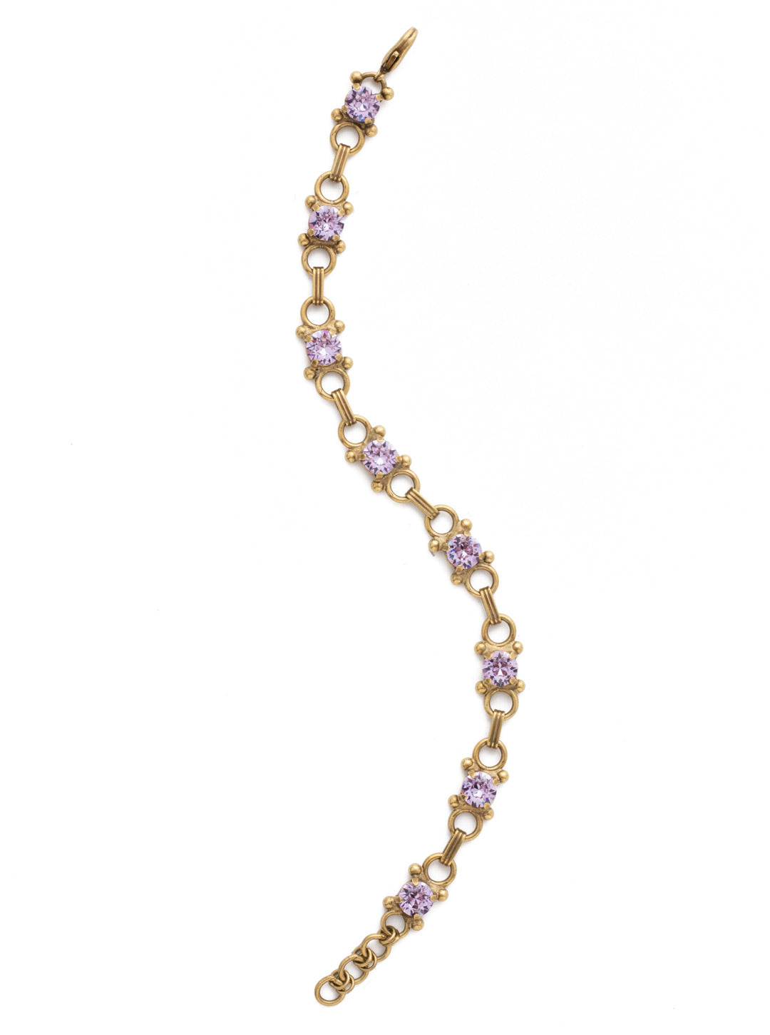 Mini Eyelet Line Bracelet - BDH5AGVI - <p>Our mini Eyelet Line Bracelet offers a classic design with edgy elements. Add this line bracelet to any look for just enough sparkle. From Sorrelli's Violet collection in our Antique Gold-tone finish.</p>