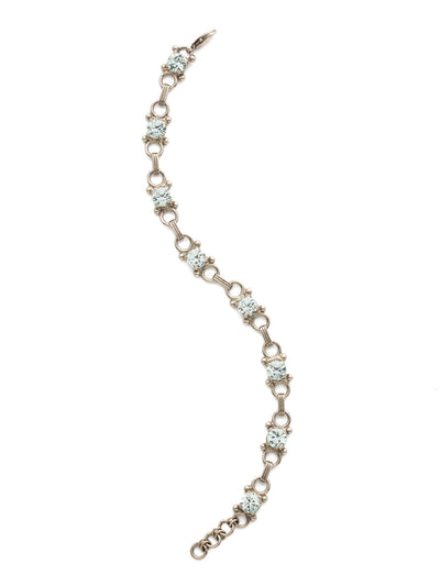 Mini Eyelet Line Bracelet - BDH5ASLAQ - <p>Our mini Eyelet Line Bracelet offers a classic design with edgy elements. Add this line bracelet to any look for just enough sparkle. From Sorrelli's Light Aqua collection in our Antique Silver-tone finish.</p>
