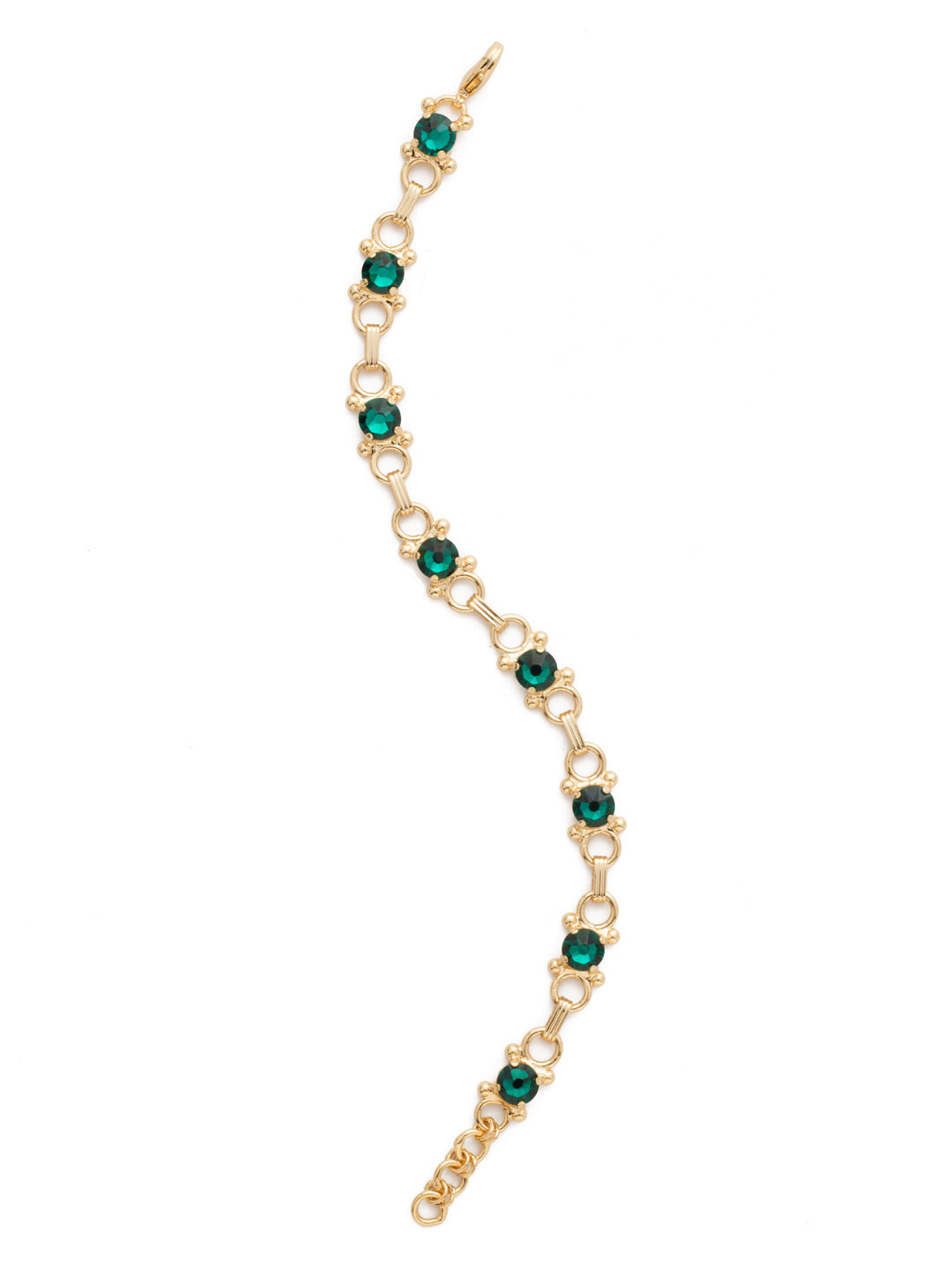 Mini Eyelet Line Bracelet - BDH5BGEME - <p>Our mini Eyelet Line Bracelet offers a classic design with edgy elements. Add this line bracelet to any look for just enough sparkle. From Sorrelli's Emerald collection in our Bright Gold-tone finish.</p>
