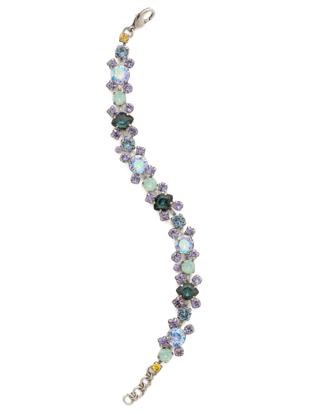 Perfect Harmony Bracelet - BDK11ASMLS - This classic bracelet features stations of crystal clusters alternating between round cut and pear shaped central stones, blending in perfect harmony!