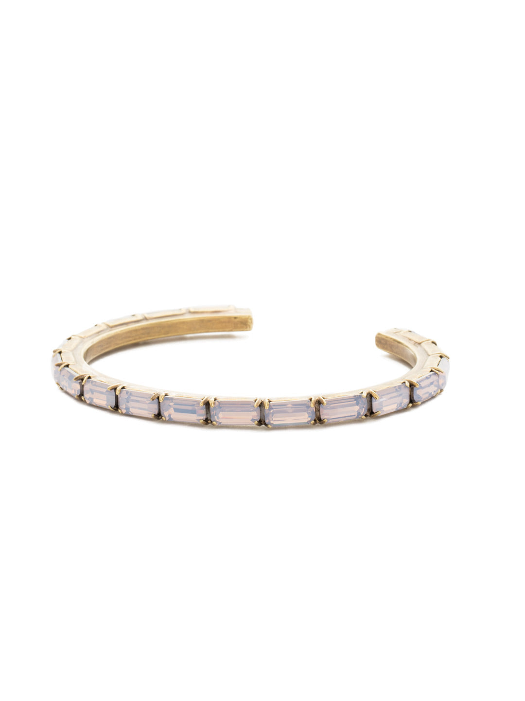 Brilliant Baguette Cuff Bracelet - BDK49AGROW - This cuff bracelet features repeating crystal baguettes and can be mixed and matched in a myriad of ways. From Sorrelli's Rose Water collection in our Antique Gold-tone finish.