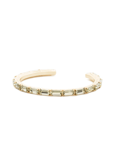 Brilliant Baguette Cuff Bracelet - BDK49BGCCH - <p>This cuff bracelet features repeating crystal baguettes and can be mixed and matched in a myriad of ways. From Sorrelli's Crystal Champagne collection in our Bright Gold-tone finish.</p>