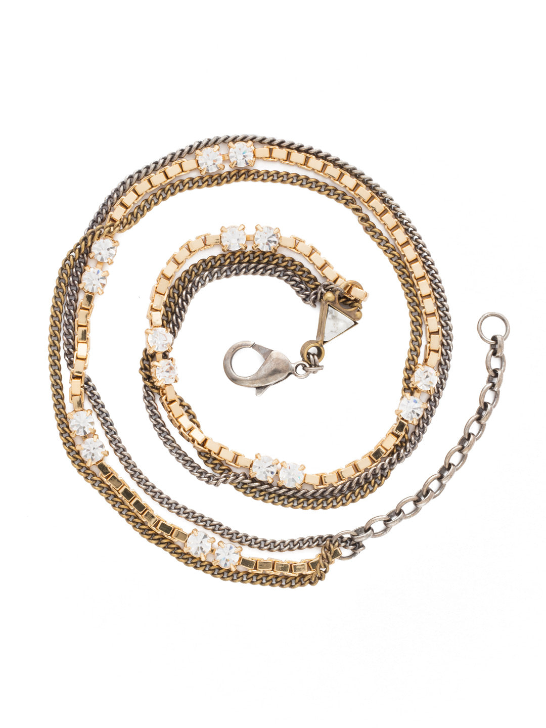 It's a Wrap Layered Bracelet - BDM5MXCRY - <p>Great style is all wrapped up with this mixed metal and crystal wrap bracelet. As an added bonus, you can also wear this style as a necklace! From Sorrelli's Crystal collection in our Mixed Metal finish.</p>