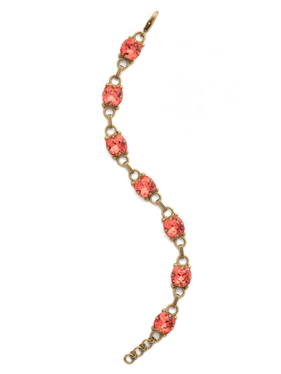 Eyelet Line Tennis Bracelet - BDN16AGCRL - A classic design that can be added to any look for just enough sparkle. From Sorrelli's Coral collection in our Antique Gold-tone finish.